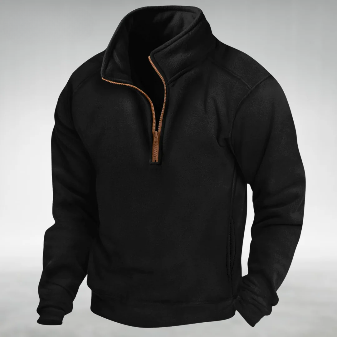 Cassius | Men's Knit Cozy Fleece Half-Zip sweater — 2