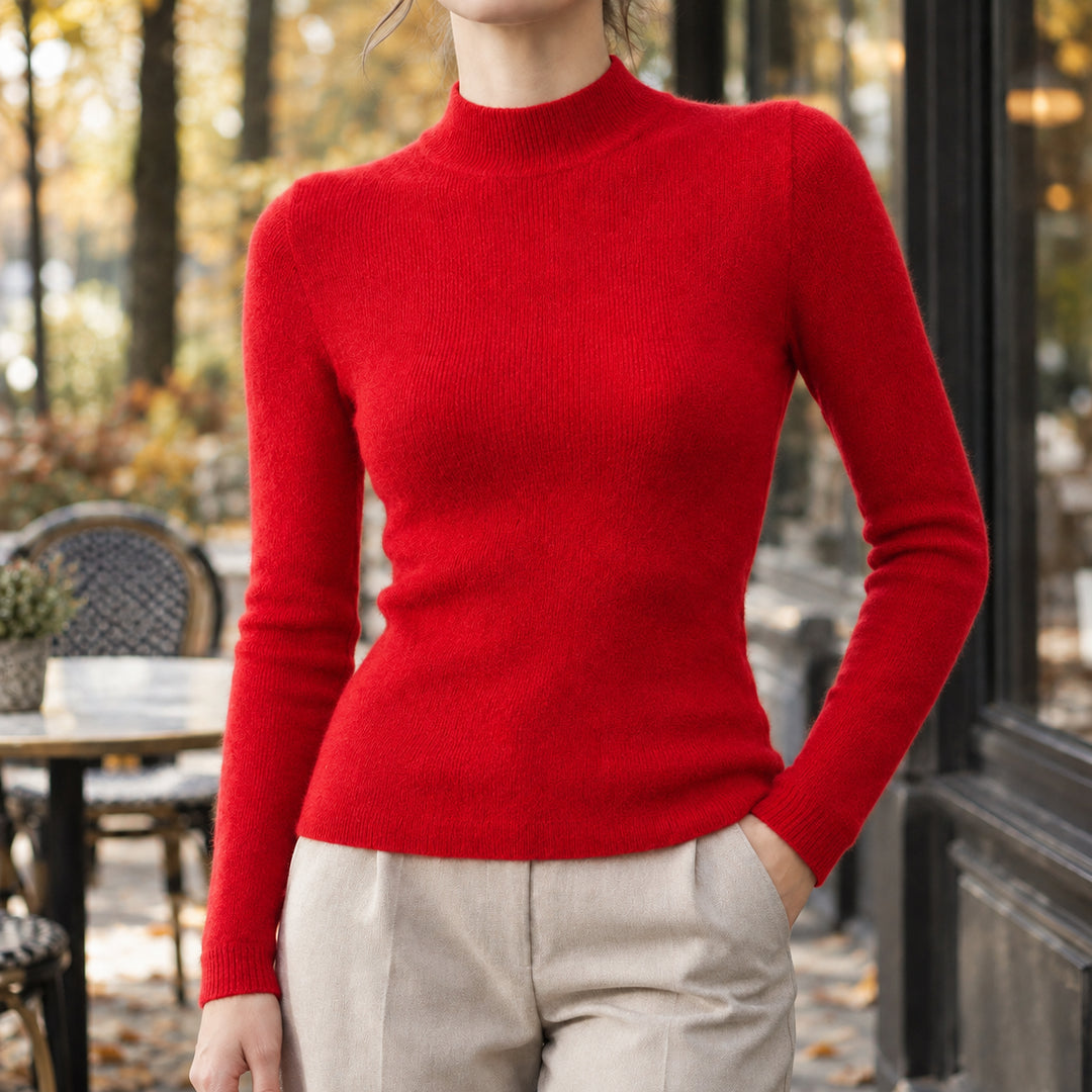 Cassovynne | Women's Cozy Cashmere Sweater — Red