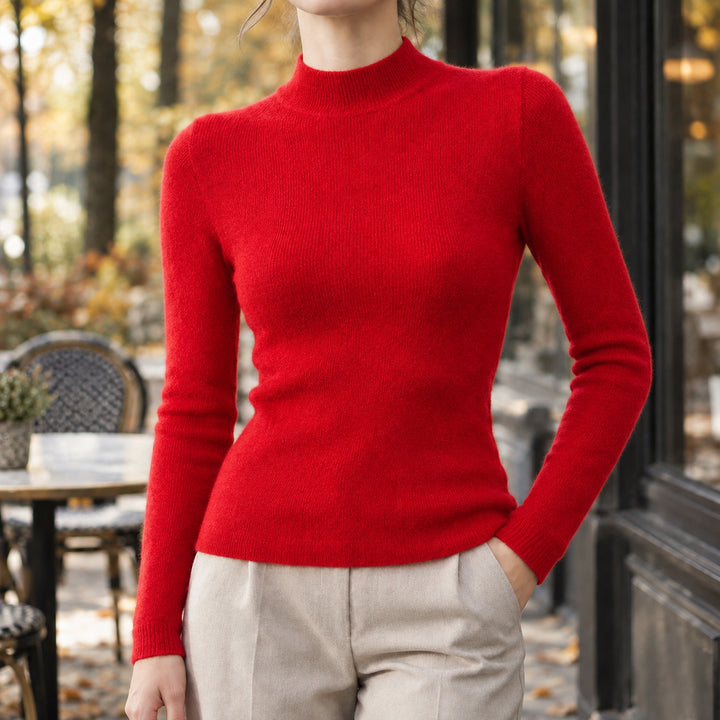 Cassovynne | Women's Cozy Cashmere Sweater — Red