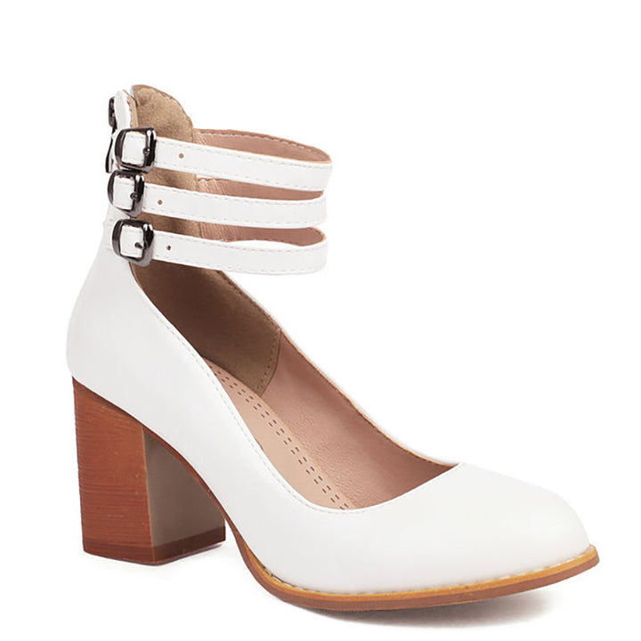 Clean background view of a minimalist women’s dress sandal