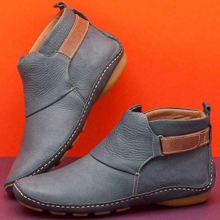 Corinlyn | Women's Slip-On Leather Ankle Boots