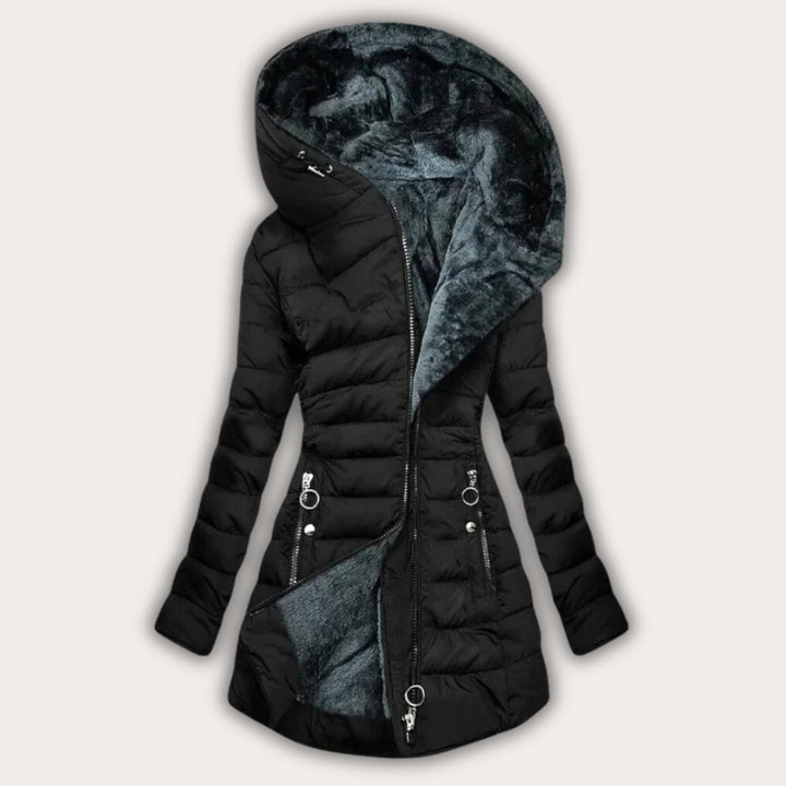 Dahlvia | Women's Puffer Coat Hooded Faux Fur Winter Outdoor