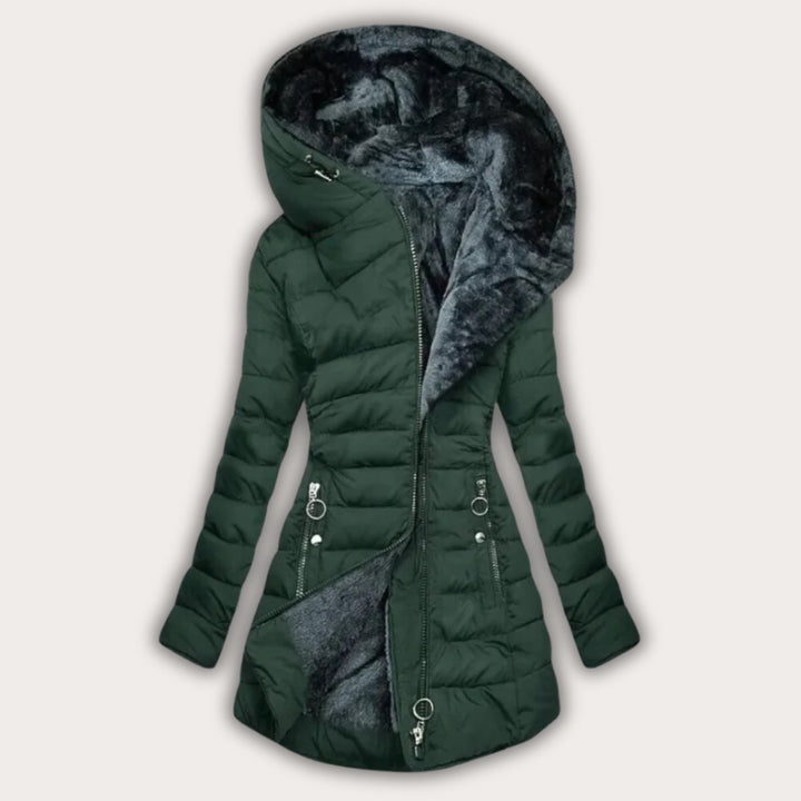 Dahlvia | Women's Puffer Coat Hooded Faux Fur Winter Outdoor