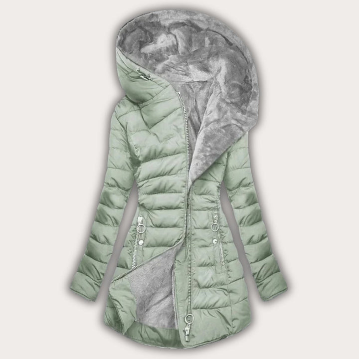 Dahlvia | Women's Puffer Coat Hooded Faux Fur Winter Outdoor