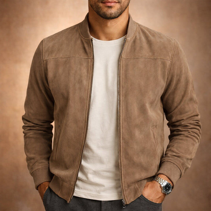 Deliaria | Women's Suede Bomber Jacket — 1