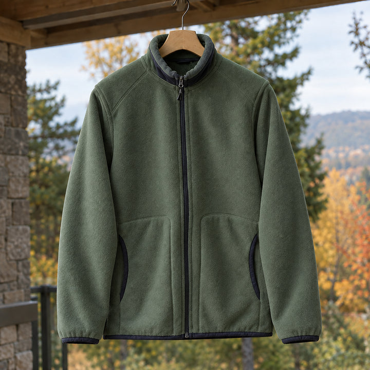 Dellorelle | Women's Fleece Jacket — Military Green