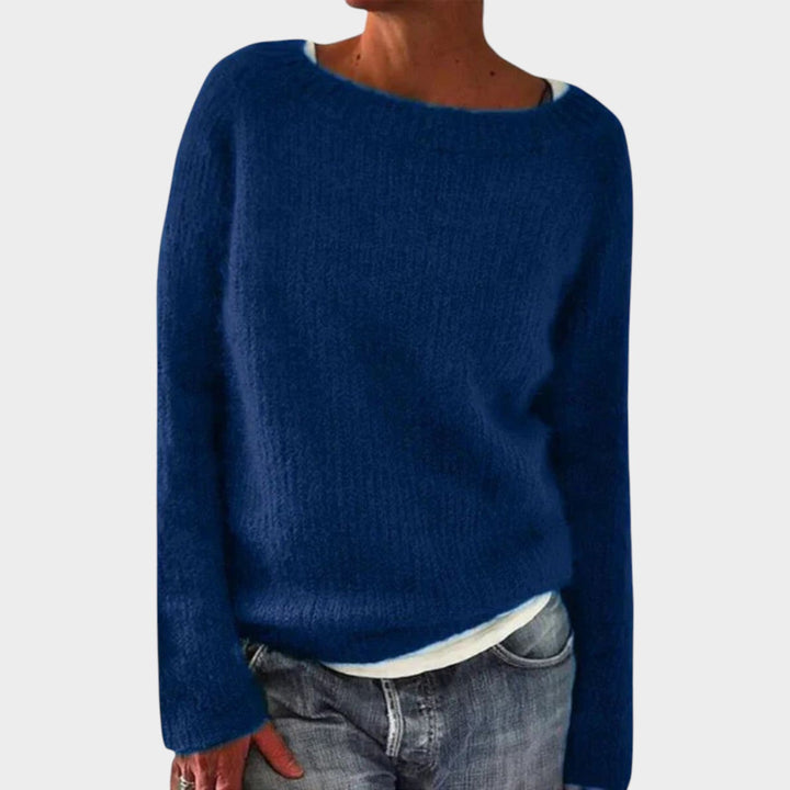 Dorisia | Women's Cozy Cashmere Sweater Soft Textured Design — Blue