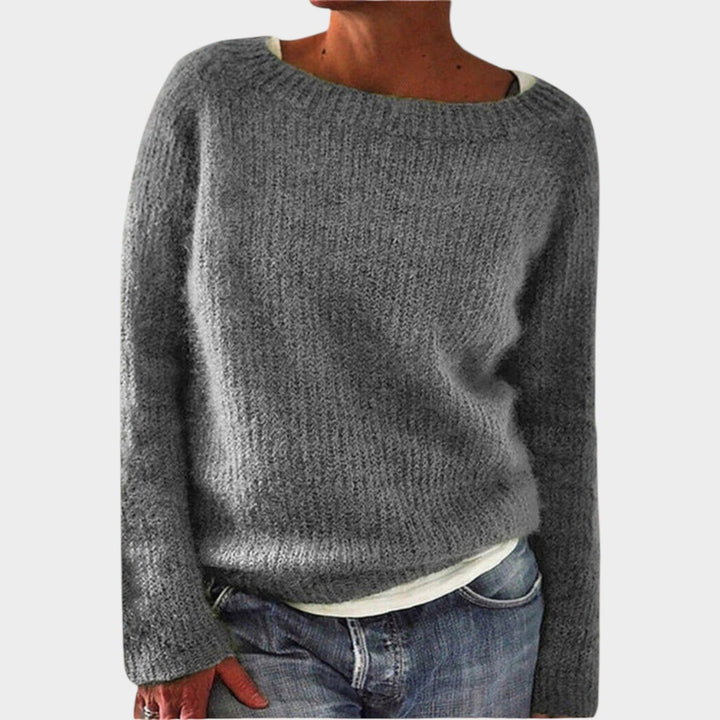 Dorisia | Women's Cozy Cashmere Sweater Soft Textured Design — Gray