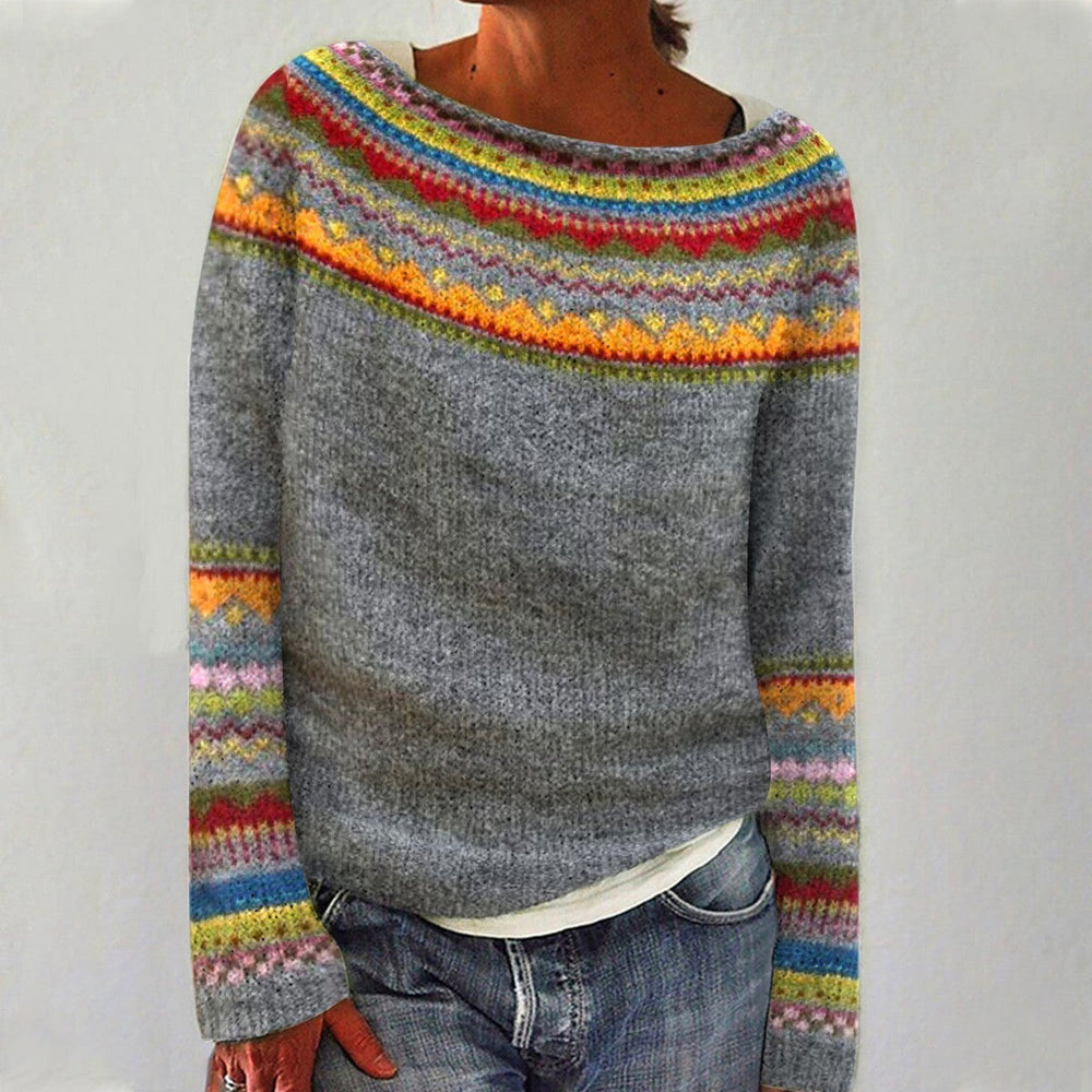 Dovelelle | Women's Cozy Scandinavian Sweater — Multicolor