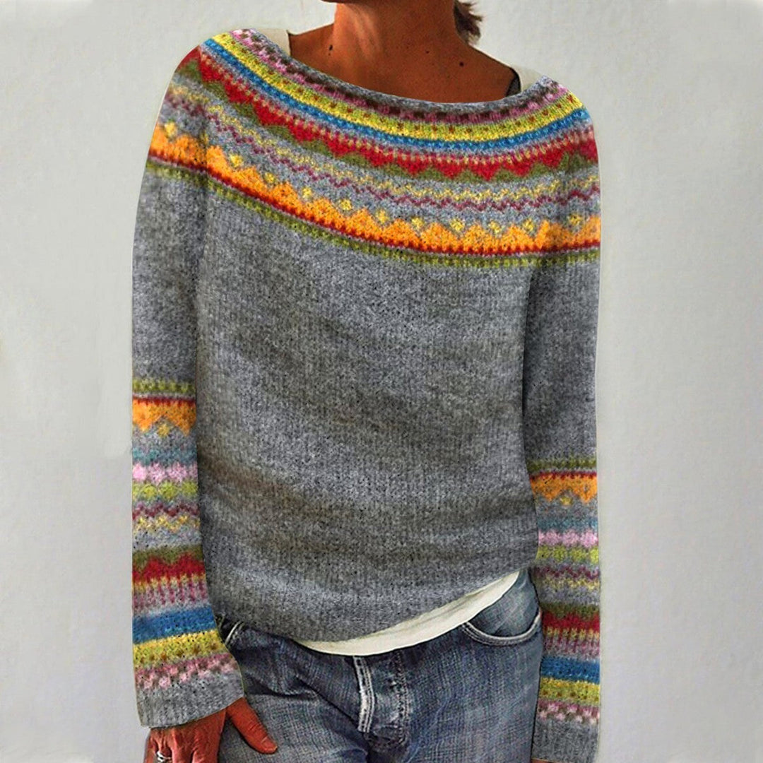 Dovelelle | Women's Cozy Scandinavian Sweater — Multicolor