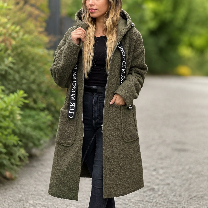 Eirline | Women's Coat Hooded Long — Green