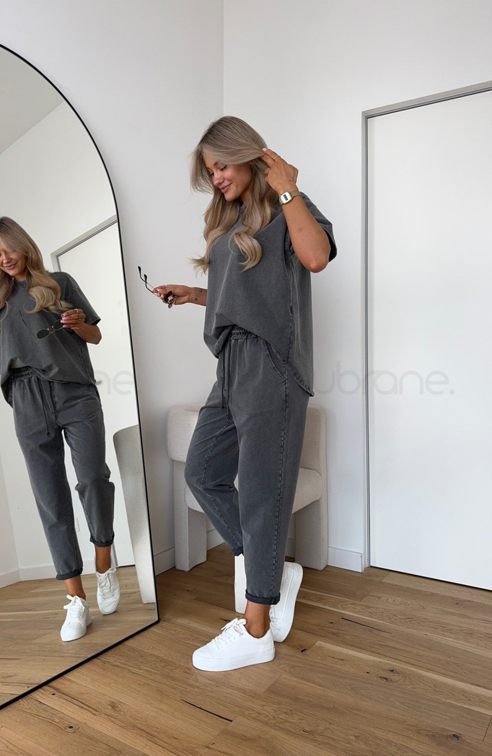 Eloreth | Women's Two-Piece Matching Relaxed Two Piece Casual Lounge Set — 2