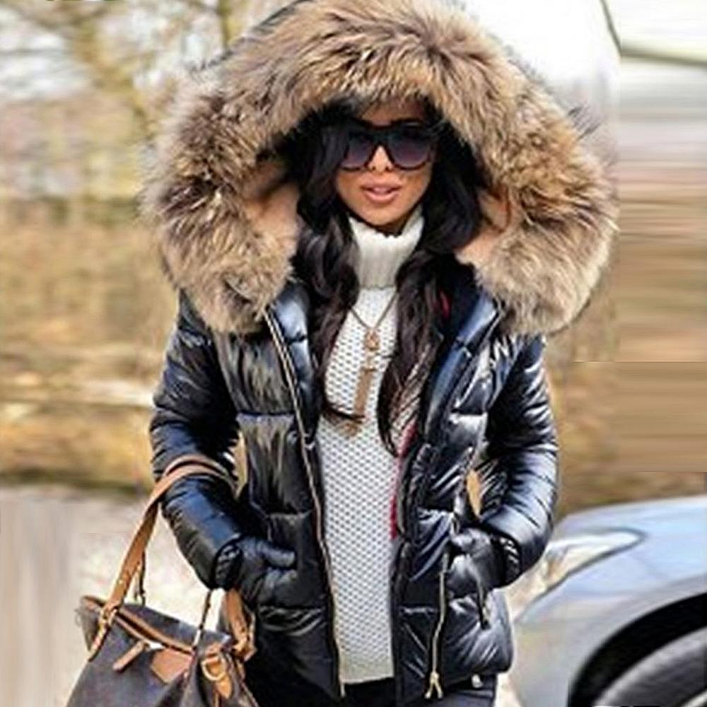 Elowara | Women's Hooded puff Coat – Faux Fur Trim Insulated Jacket — 1