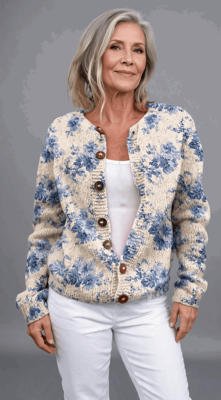 Elowcine | Women's Cozy Vintage Knit Cardigan Sweater — 2XL