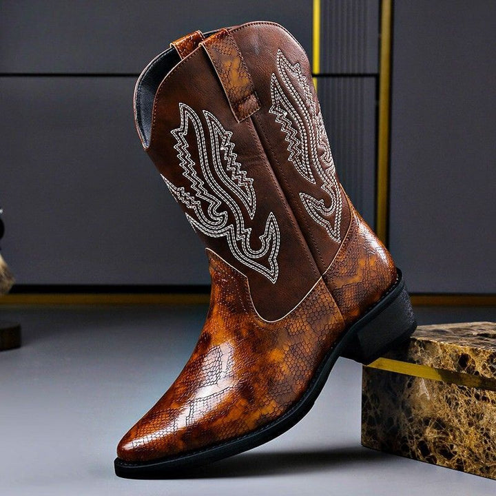 Elowoura | Women's Timeless and Premium Heritage Leather Boots — Cognac Brown