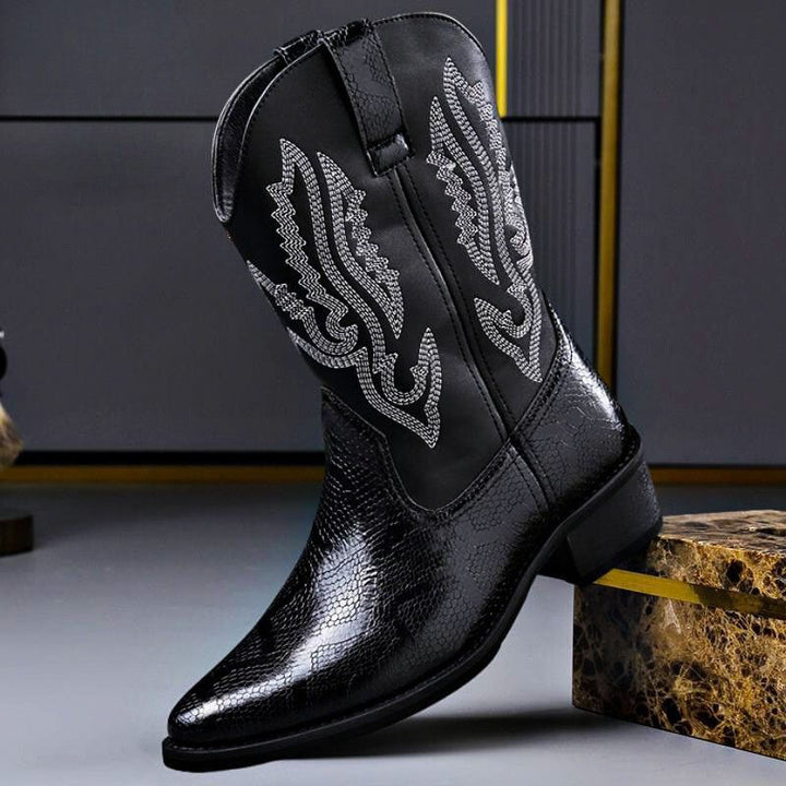 Elowoura | Women's Timeless and Premium Heritage Leather Boots — Obsidian Black