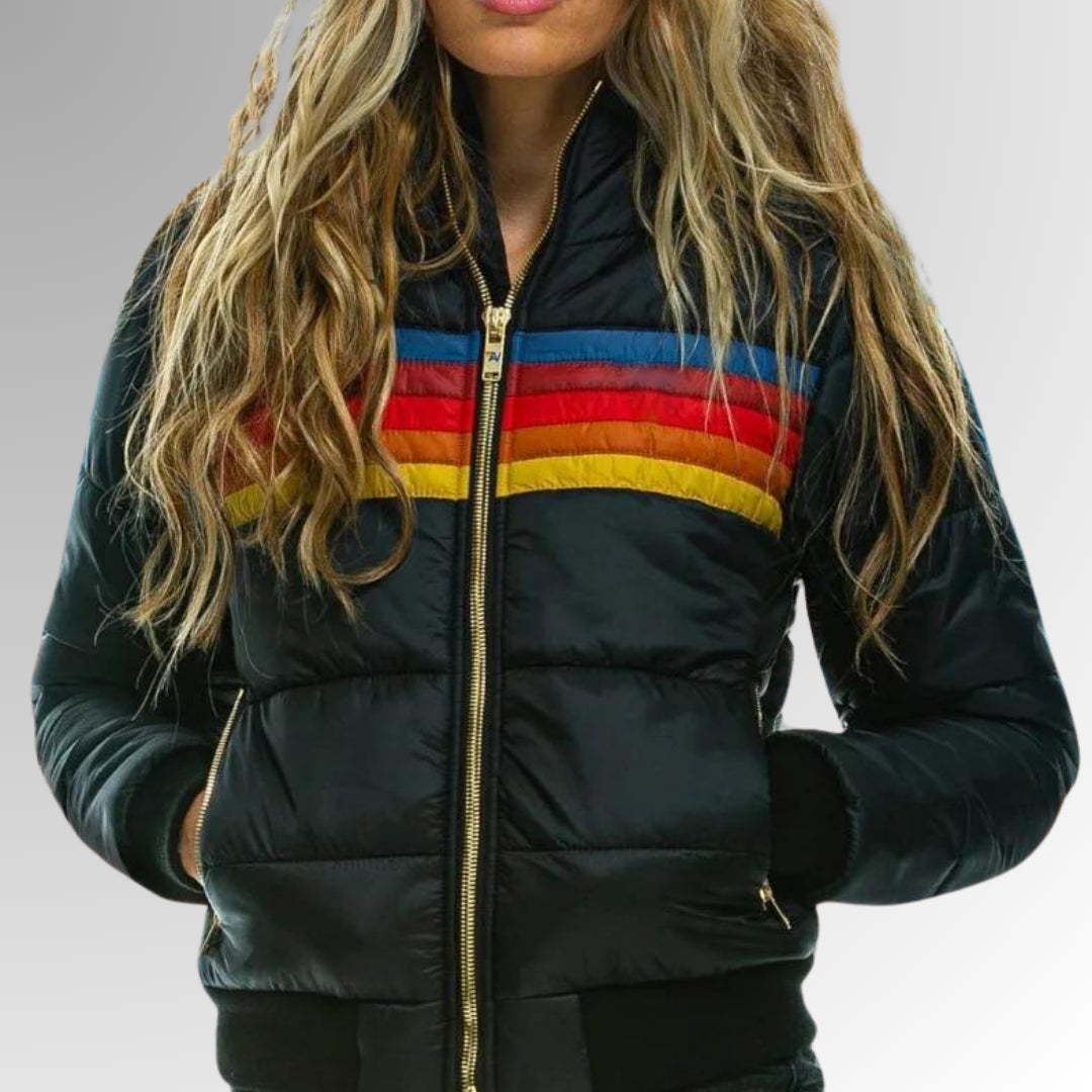 Elywen | Women's Quilted Puffer Style Jackets — Black