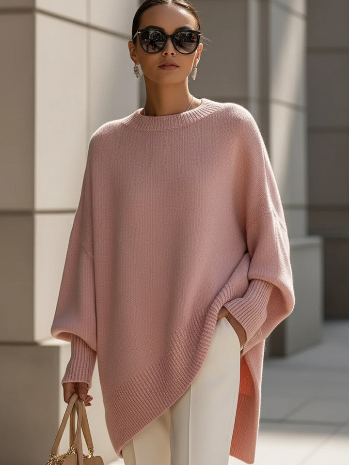 Emelineetta | Women's Knit Cozy Sophisticated Wool Blend Sweater — Pink