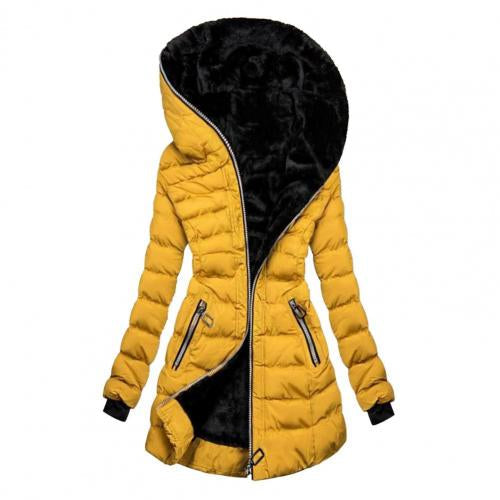Esmanne | Women's Full Length Coat – Weather Resistant Longline Outerwear — Yellow