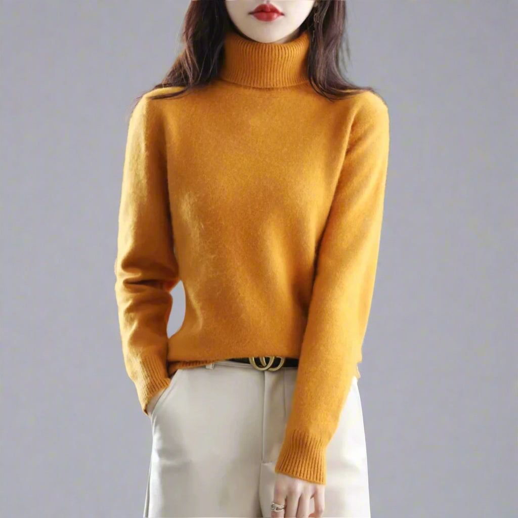 Esmirique | Women's Cozy Cashmere Turtleneck Sweater for Warmth and Comfort — 1
