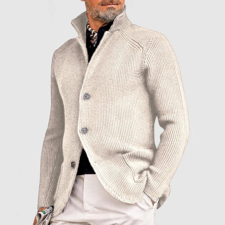 Esmyra | Women's Cozy Knit Button Cardigan — White