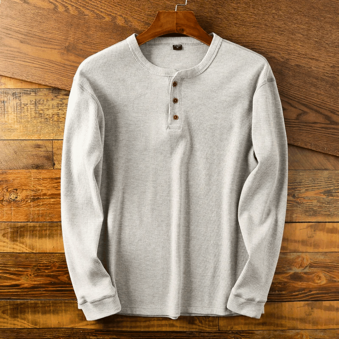 Draylor Soft Knit Henley Shirt for Men