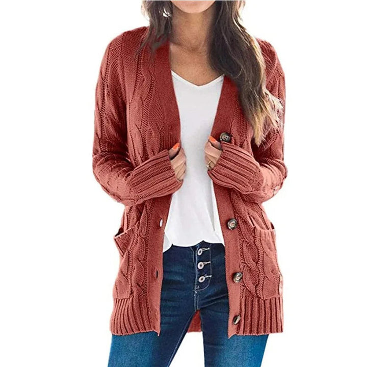 Faeanthe | Women's Cardigan Sweater Cable Knit Oversized Button Down Everyday Wear