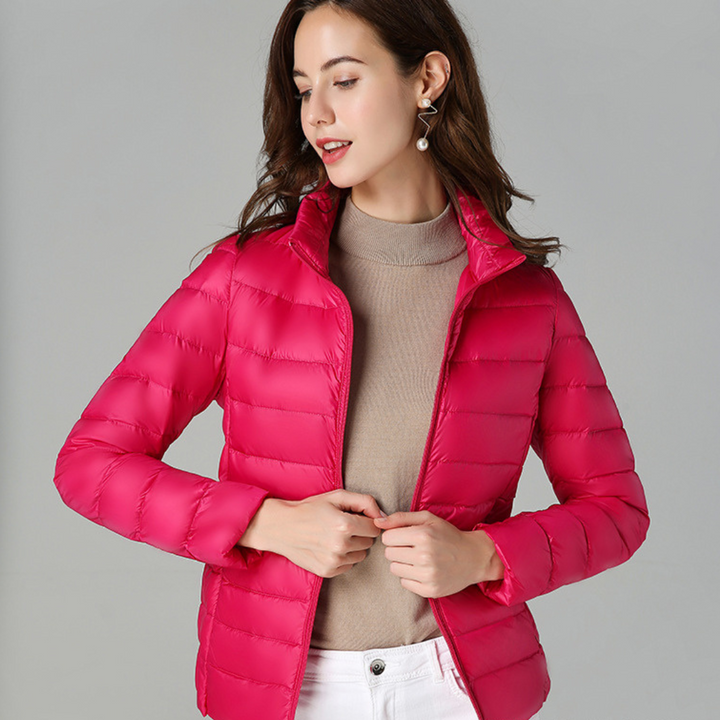 Fencine | Women's Packable Down Jacket – Ultra-Light Puffer Jacket — Fuchsia