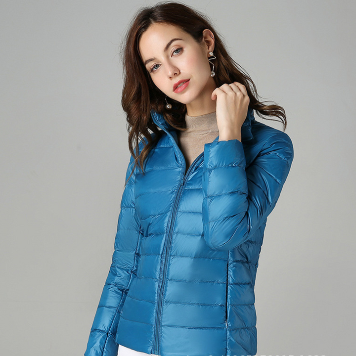 Fencine | Women's Packable Down Jacket – Ultra-Light Puffer Jacket — Sky Blue