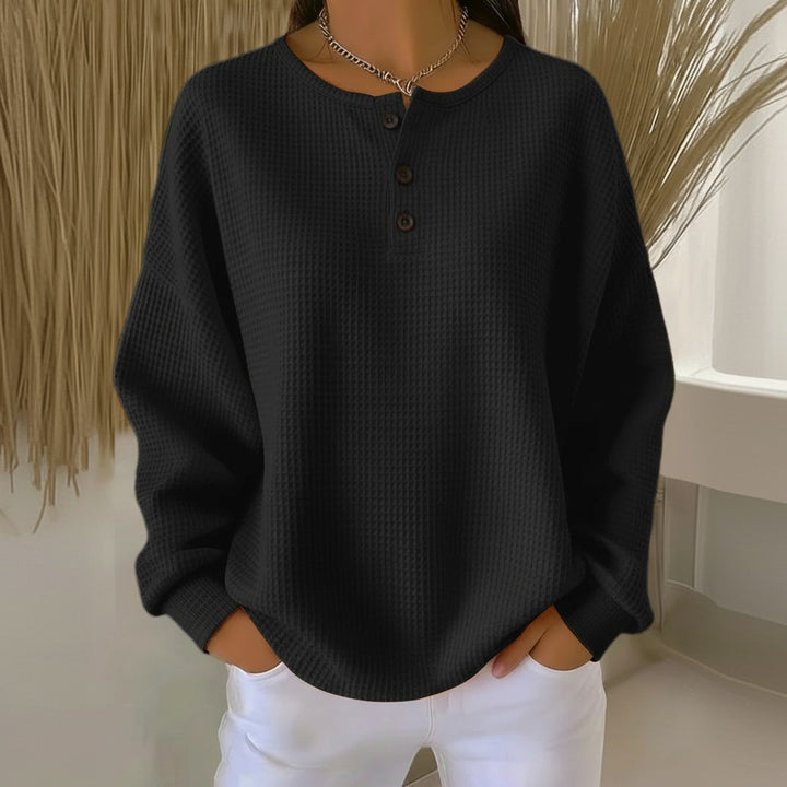 Fenninanne | Women's Knit Cozy Sweatshirt — Black