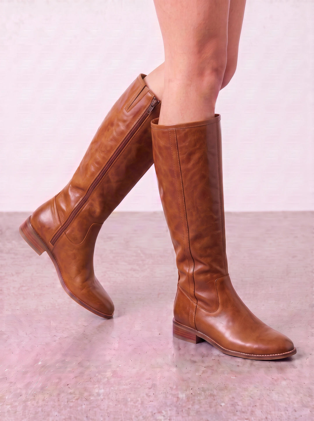 Fenninola | Women's Knee High Riding Boots — Brown