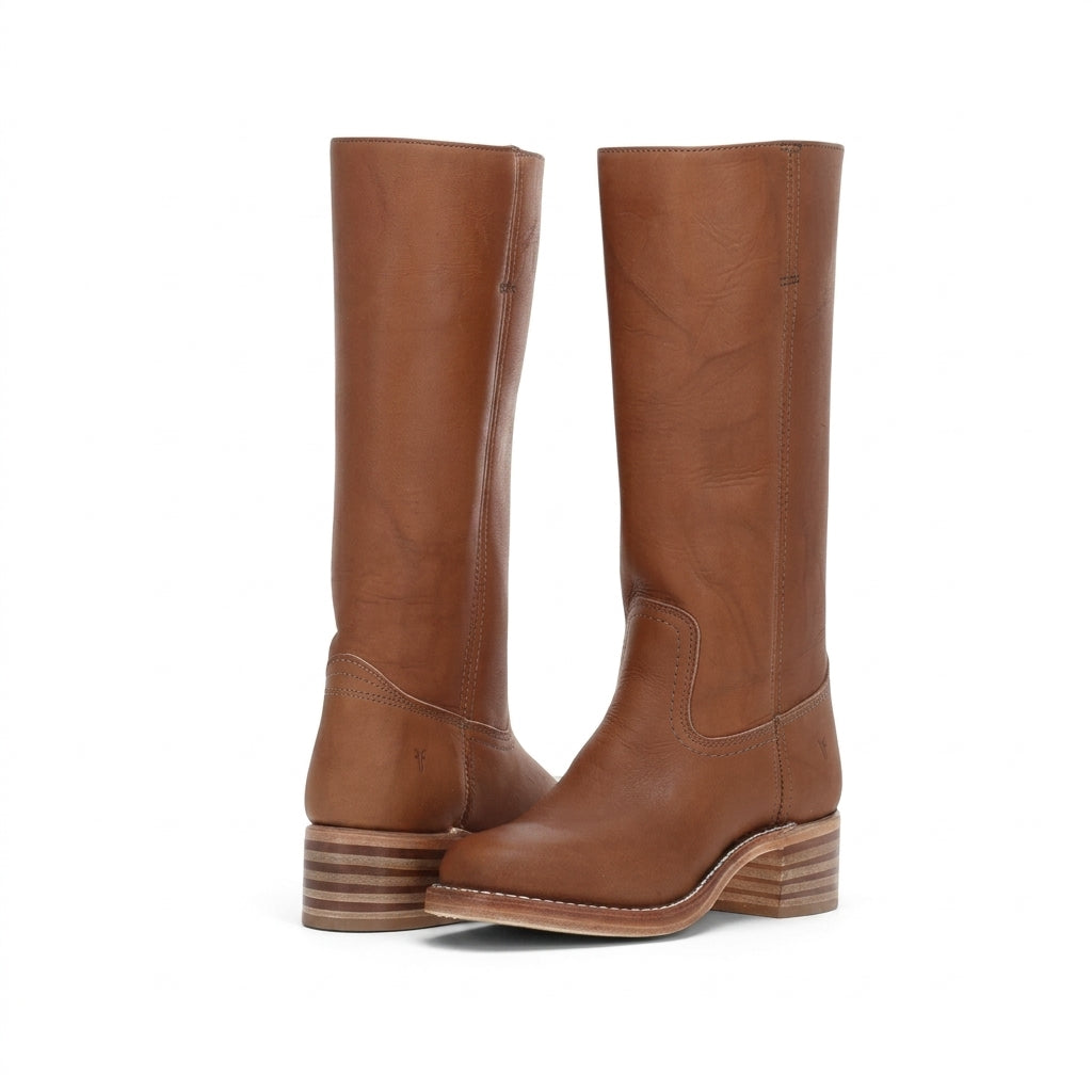 Ferelissa | Women's Knee High Boots — Cognac