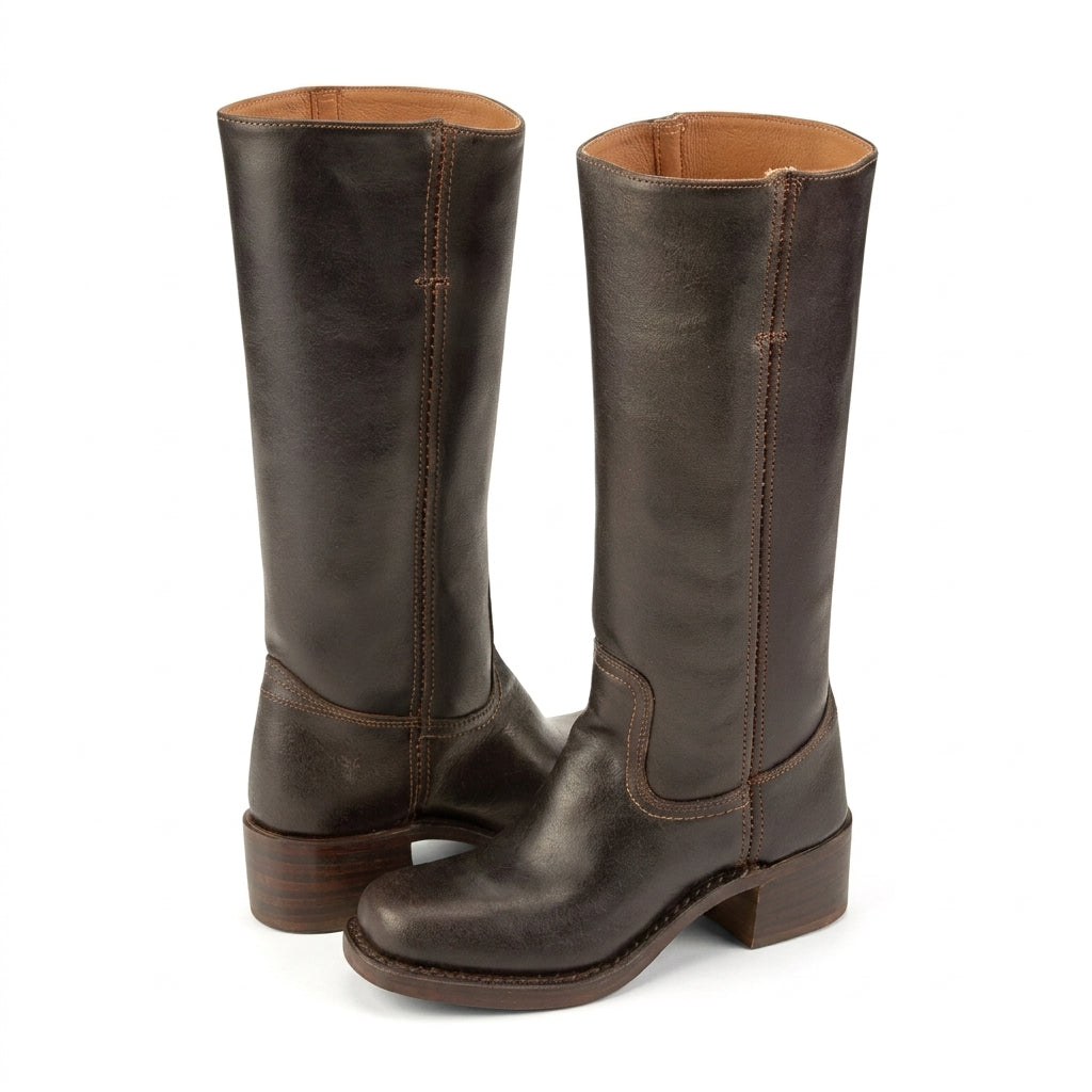 Ferelissa | Women's Knee High Boots — Dark Brown