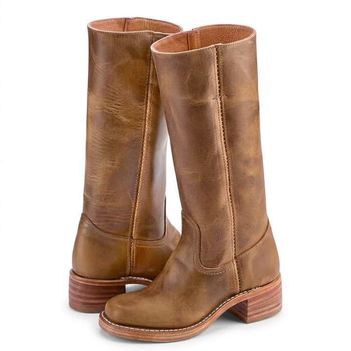 Ferelissa | Women's Knee High Boots — Tan