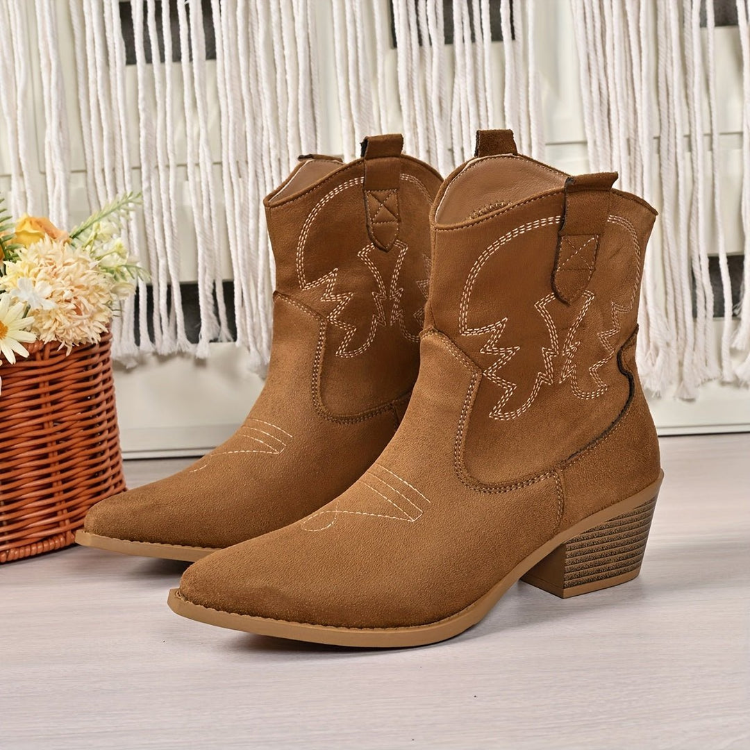 Fioelle | Women's Classic And Comfortable Western Cowboy Boots — Light Brown