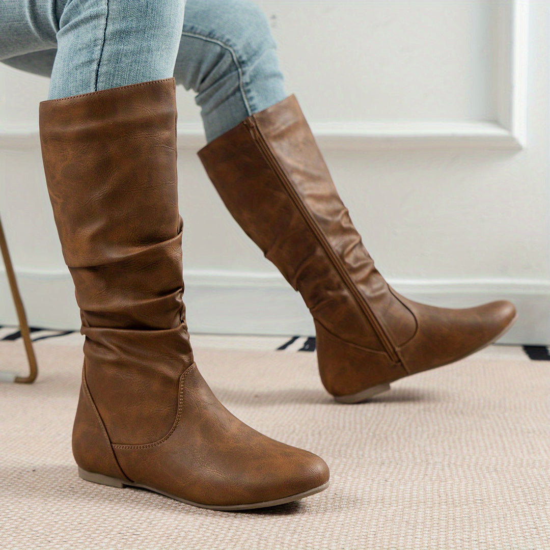 Fioienne | Women's Flat Knee High Boots Everyday Wear
