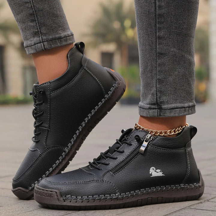 Fioraria | Women's Zip-Up Ankle Boots — Black