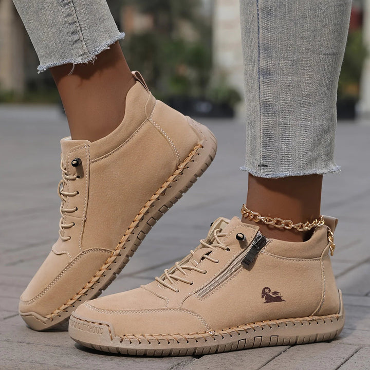 Fioraria | Women's Zip-Up Ankle Boots — Khaki