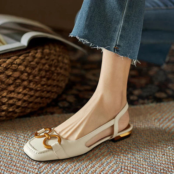 Fleur | Women's Comfort Slip-On Orthopedic Flats — Beige
