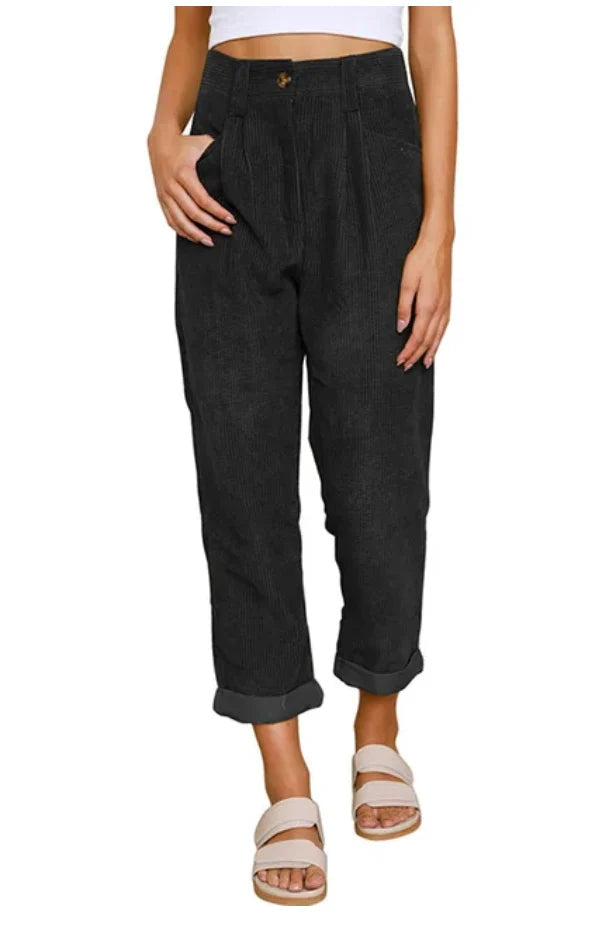 Florneth | Women's Tailored Wide Leg Pants — Black