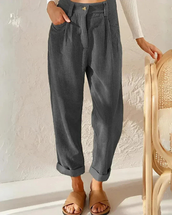 Florneth | Women's Tailored Wide Leg Pants — Gray