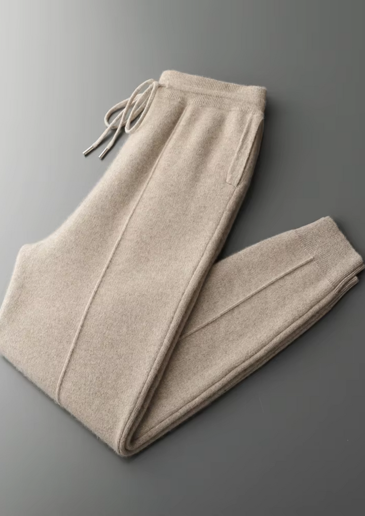 Flornonne | Women's Wide-Leg Tailored Leisure Trousers — Beige