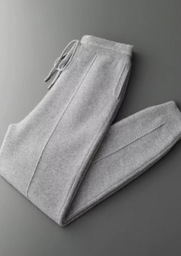 Flornonne | Women's Wide-Leg Tailored Leisure Trousers — Light Gray