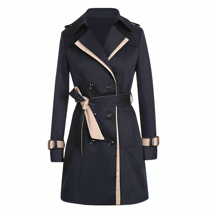 Galiaelle | Women's Timeless And Luxurious Long Trench Coat — Black