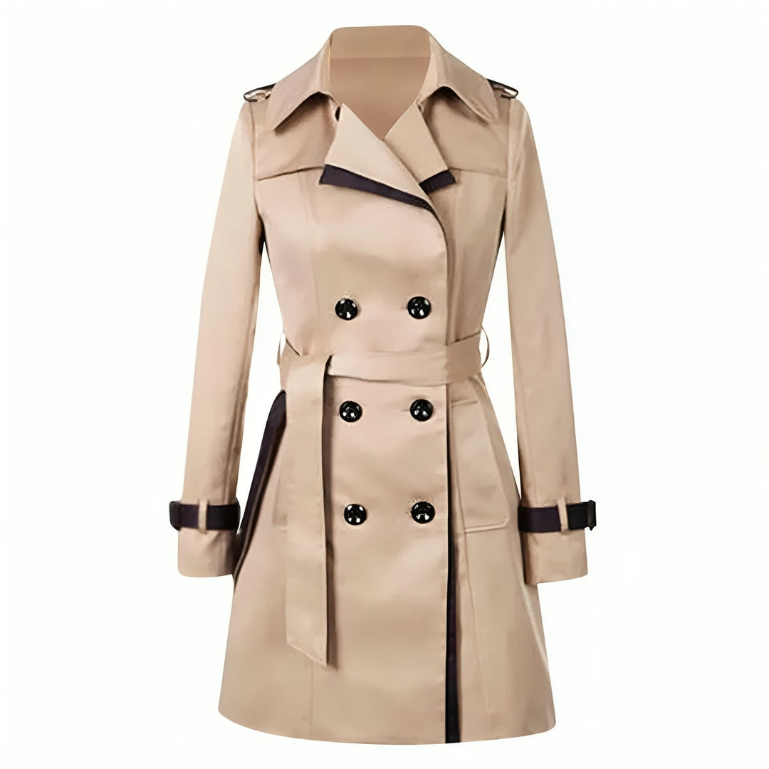 Galiaelle | Women's Timeless And Luxurious Long Trench Coat — Khaki
