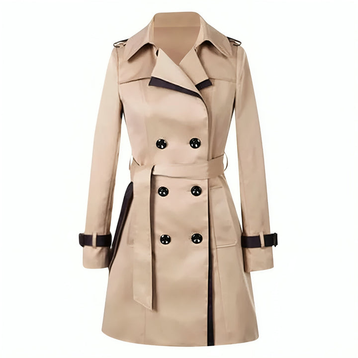 Galiaelle | Women's Timeless And Luxurious Long Trench Coat — Khaki