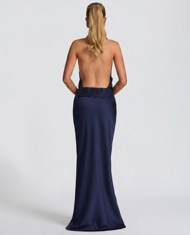 Galialora — Halter Neck Beaded Embroidered Maxi