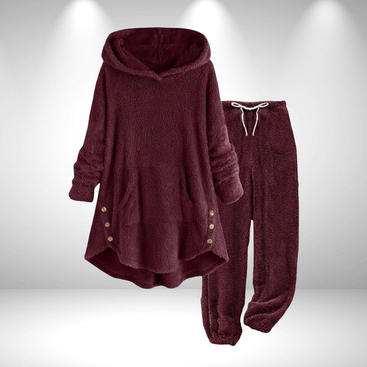 Galiaolde | Women's Casual Stretch Fleece Hoodie Tunic Lounge Set — 1