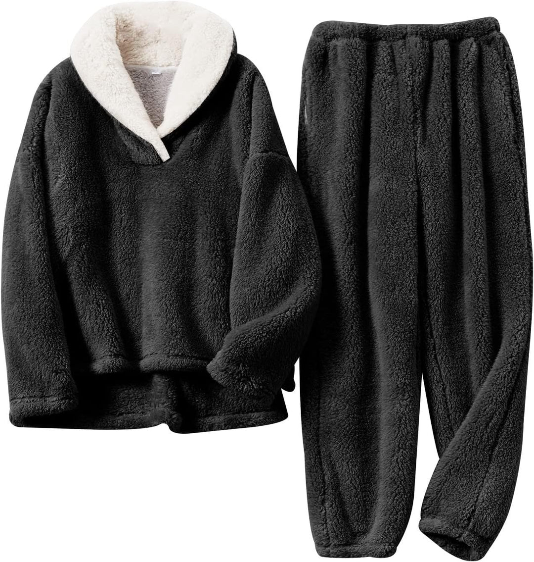 Galindyra | Women's Two-Piece Matching Lounge Set — Black