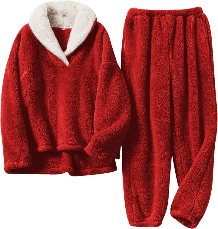 Galindyra | Women's Two-Piece Matching Lounge Set — Claret